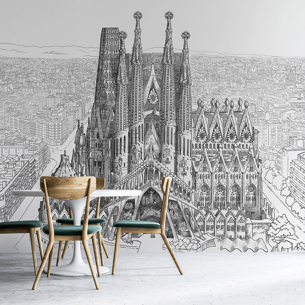 Tapet barcelona white, dream prints 
